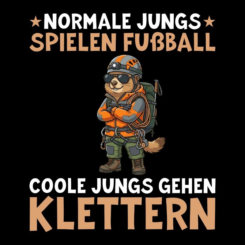 Bouldern Murmeltier Coole Jungs gehen Klettern