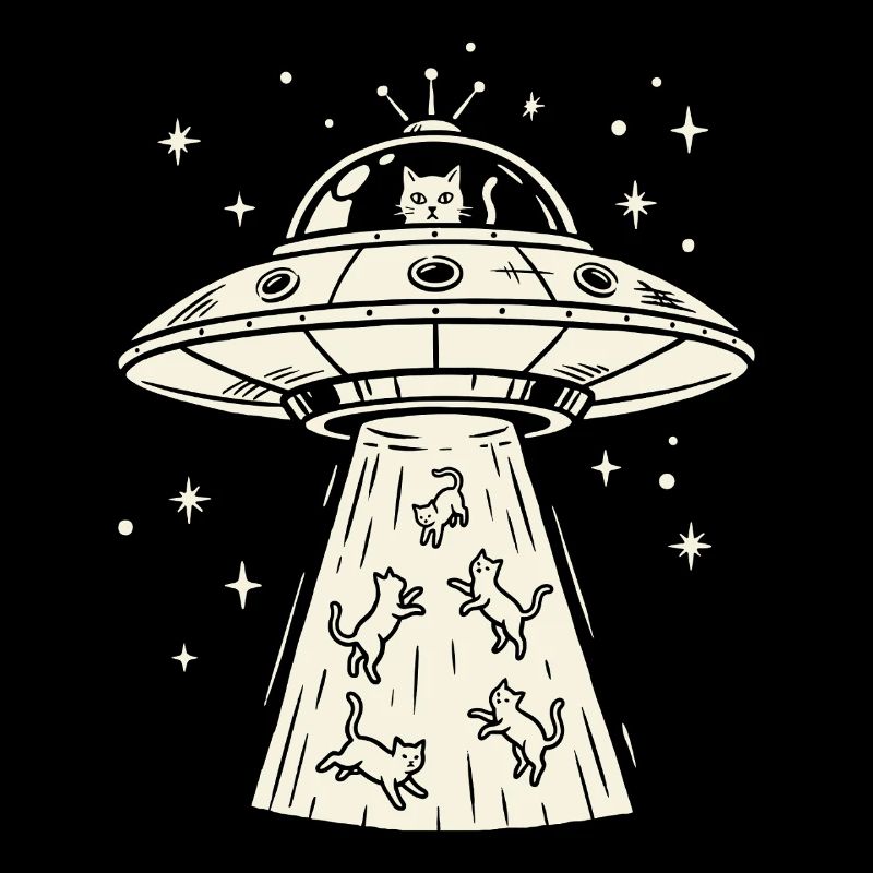 Katzen UFO Entführung - Tierisches Alien Sci-Fi