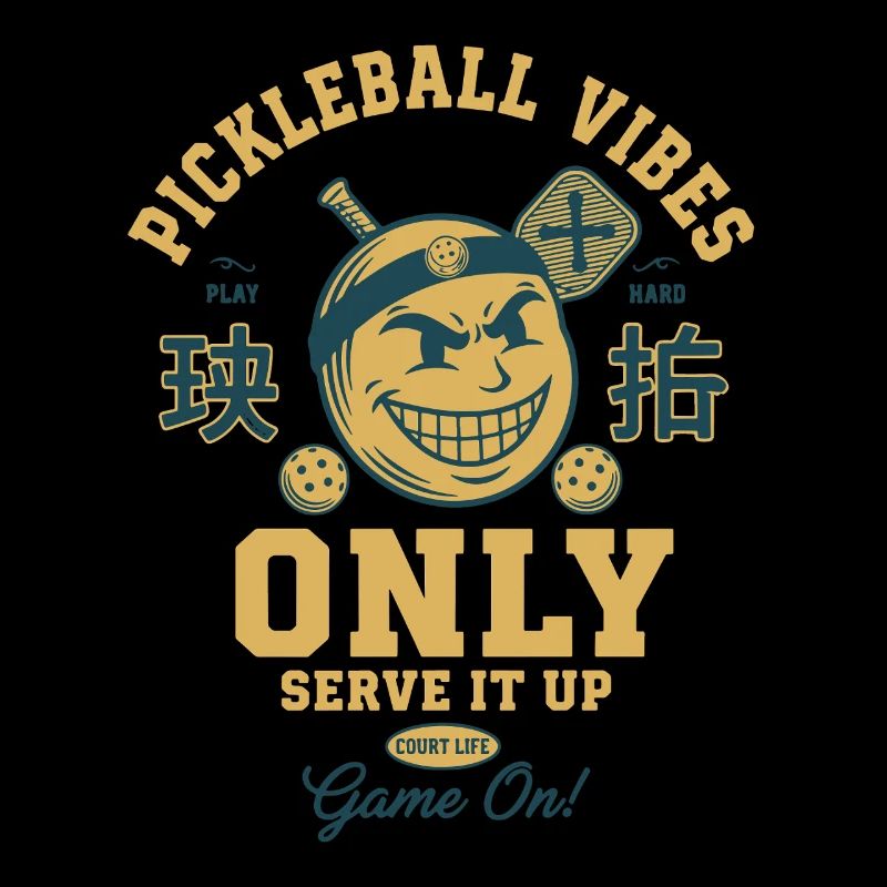 Pickleball Vibes Only Serve It Up Funny Player