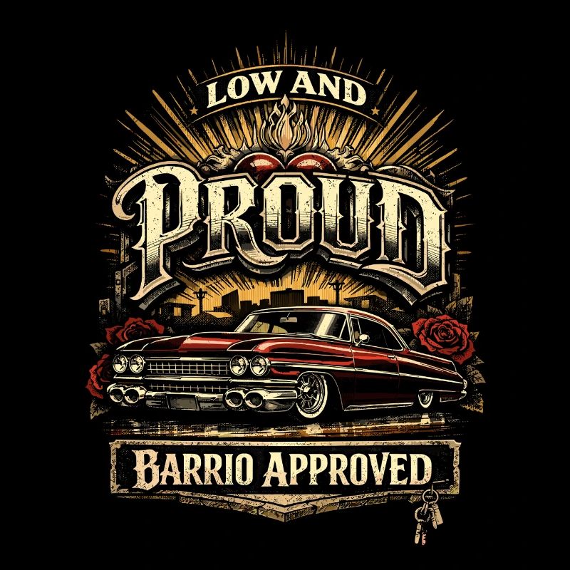 Lowrider Auto Low And Proud Barrio Approved
