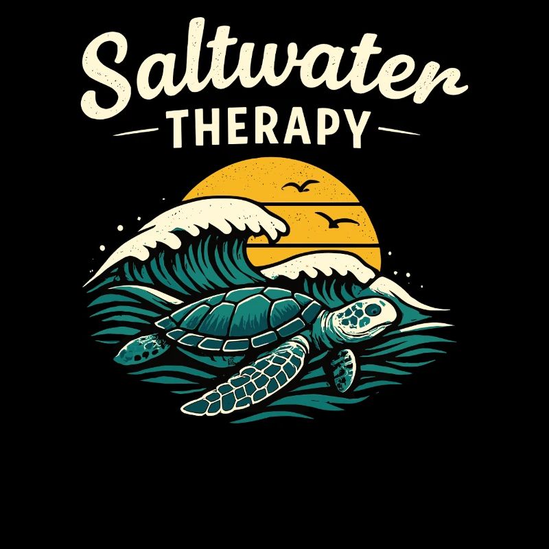 Saltwater Therapy Turtle Shirt Ocean Vibes