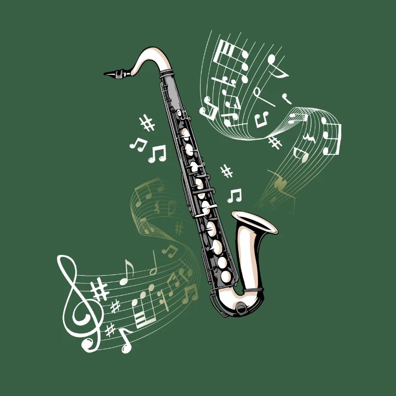 Illustration de roulement de notes au saxophone clarinette basse