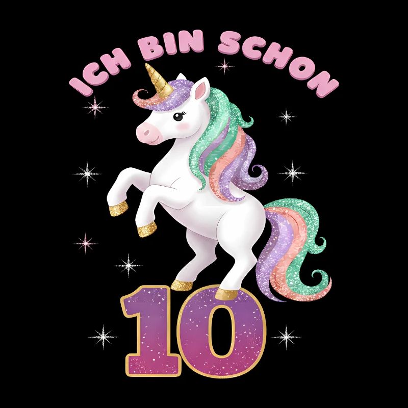10. Geburtstag Einhorn Mädchen Ich bin schon 10
