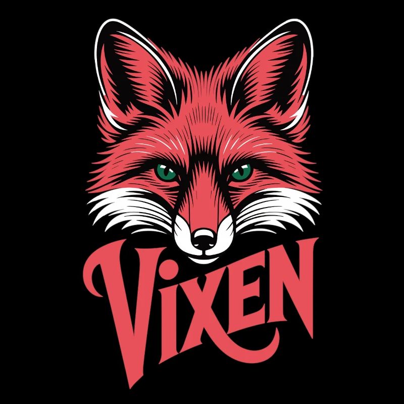 Vixen Fox Head Statement Shirt Wild Animal