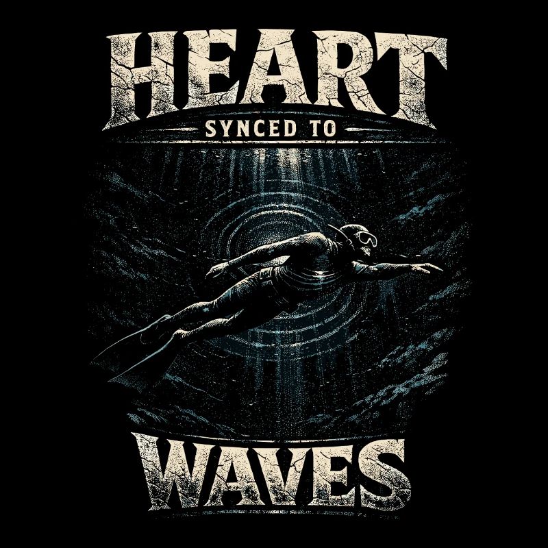 Apnée libre apnée Cœur synchronisé avec les vagues