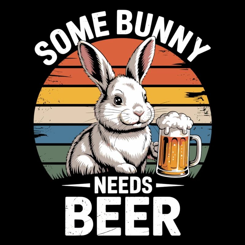 Hase T-Shirt Some Bunny Needs Beer