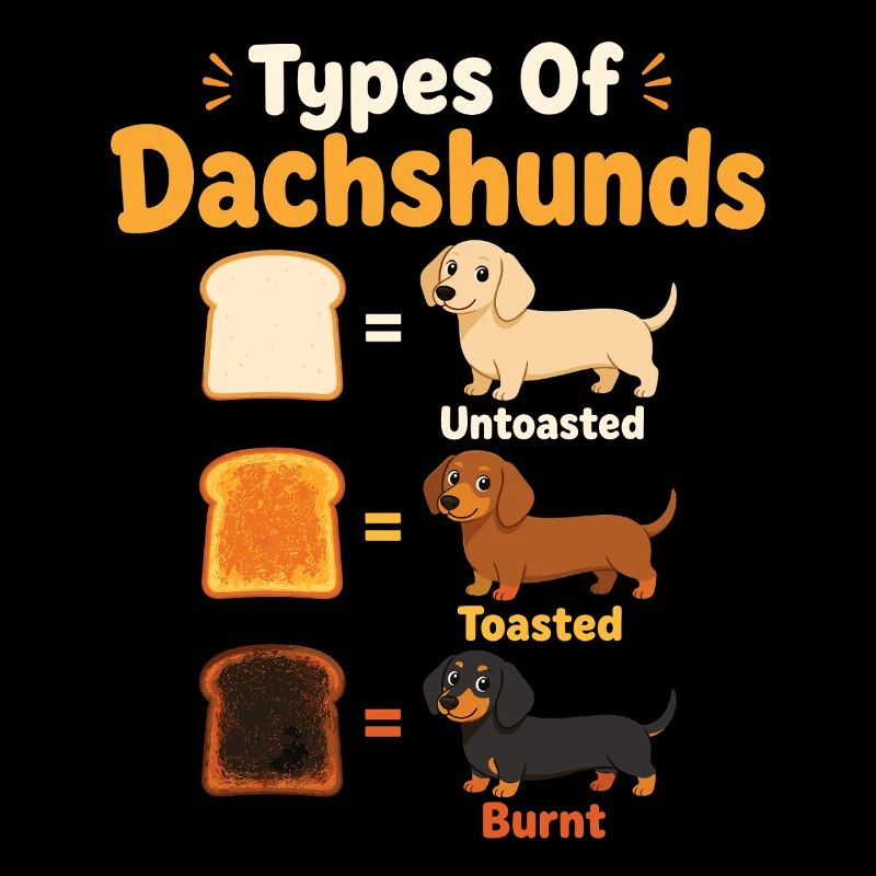 Types drôles de teckels et chiens