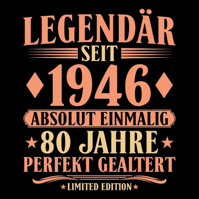 1946 Geboren - Absolut Einmalig 80. Geburtstag