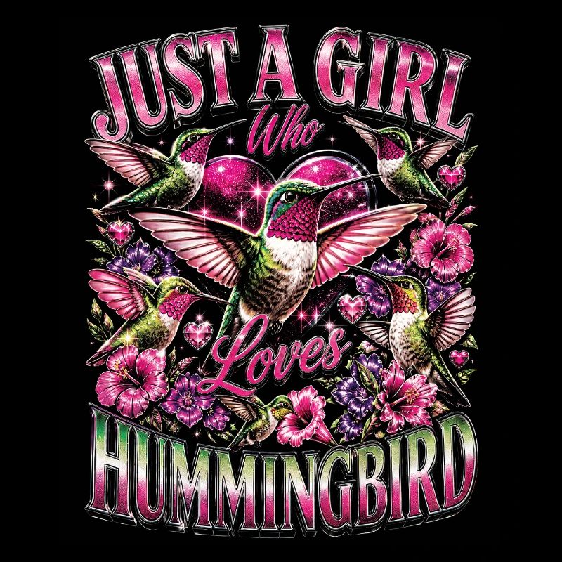 Fille qui aime le colibri à gorge rubis