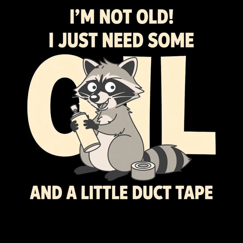 Raccoon Not Old Duct Tape Tee