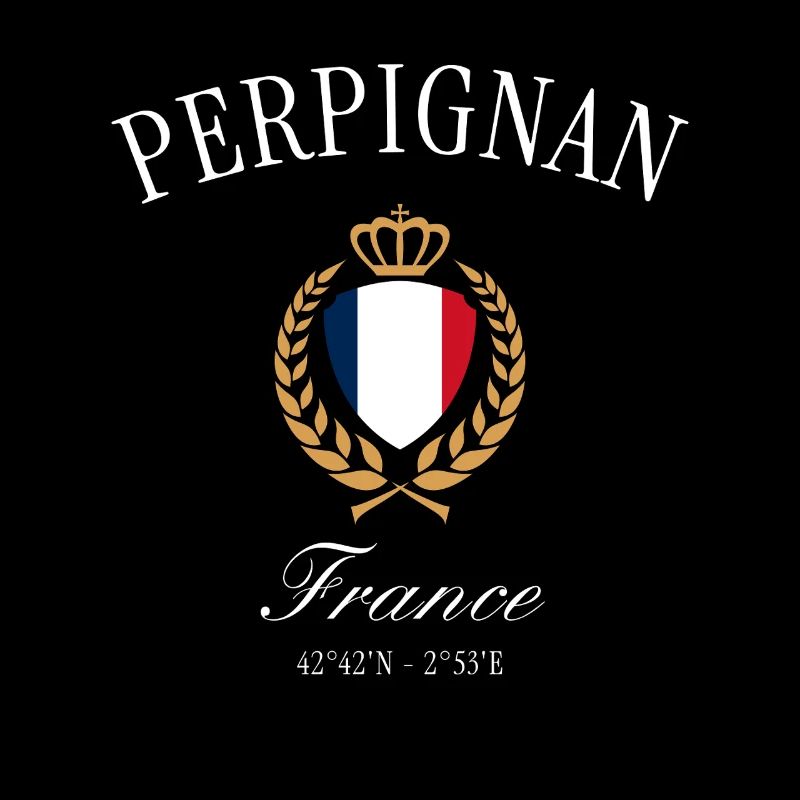 Perpignan Frankreich Wappen Krone – Reise Souvenir