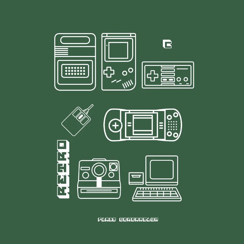 retro game blueprint nerd pc game 8bit console lol