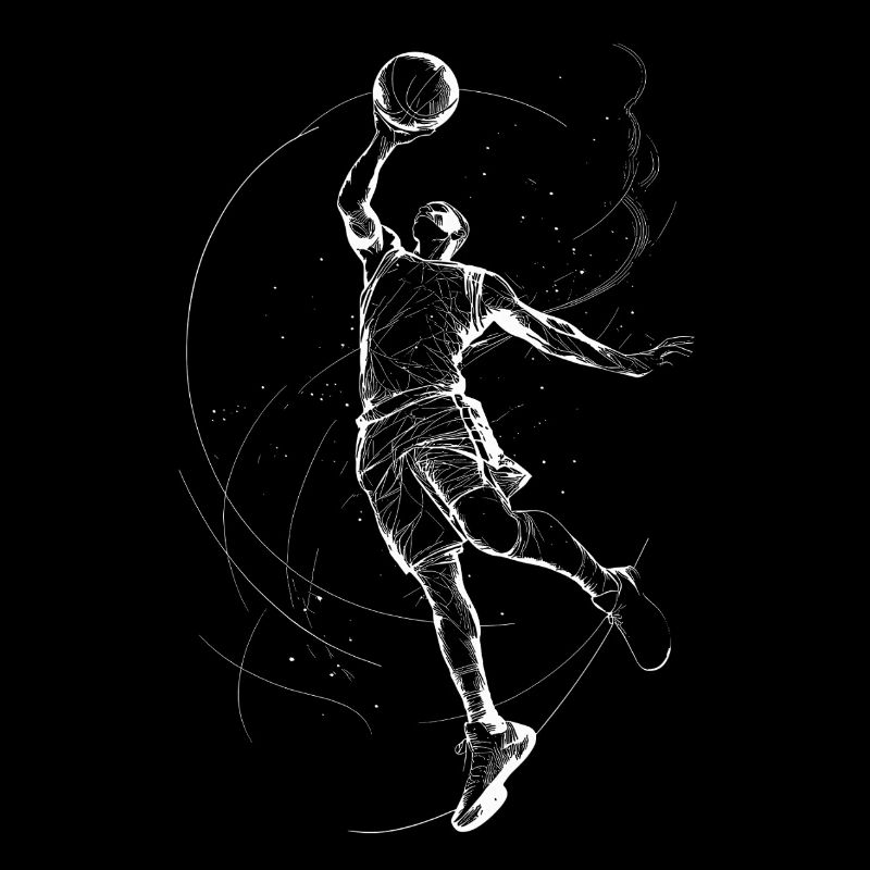 Dynamic basketball player illustration