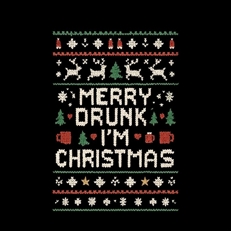 Witziges Ugly Christmas Drinking - Merry Drunk