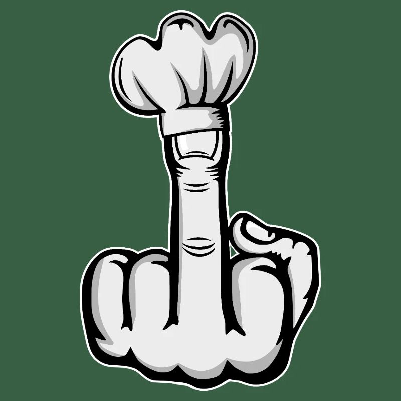 Middle Finger Stinky Finger Chef's Hat Design
