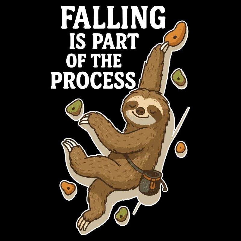 Bouldering Sloth – Falling is part of the Process