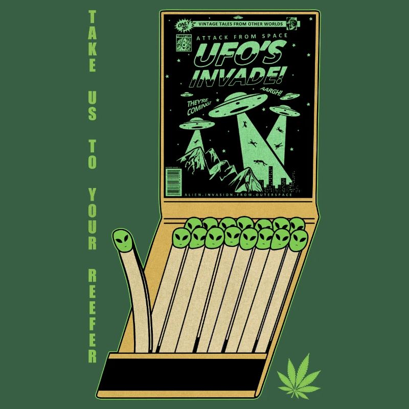 UFO Invasion Vintage Poster Design