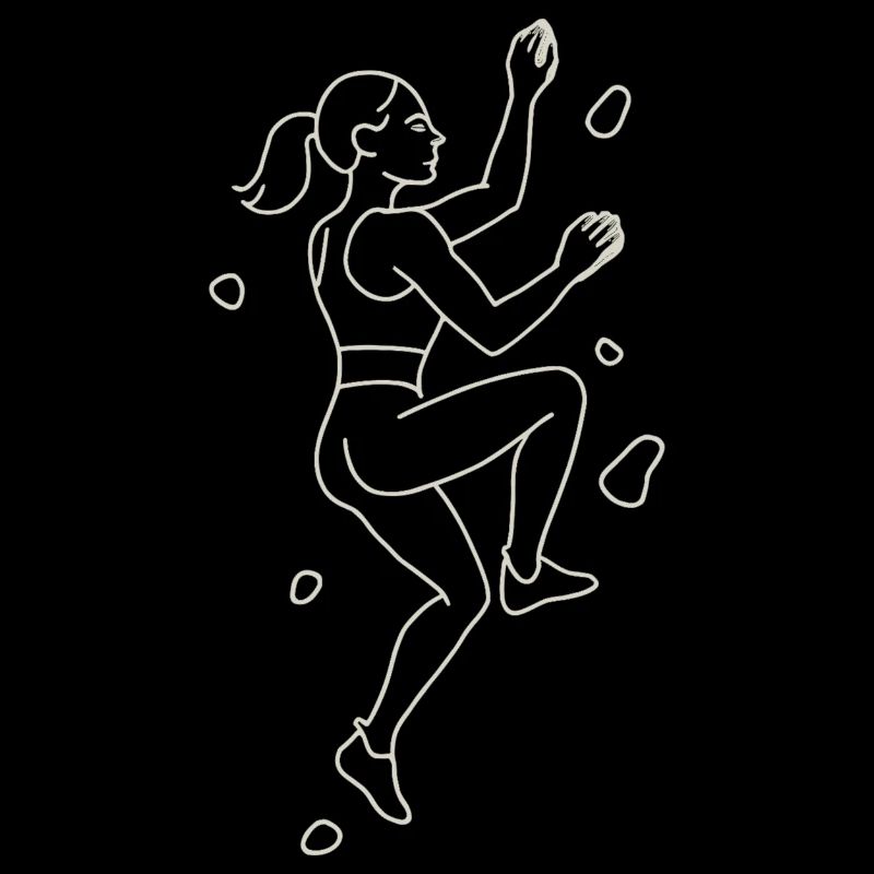 Bouldering Silhouette | Minimalist climber