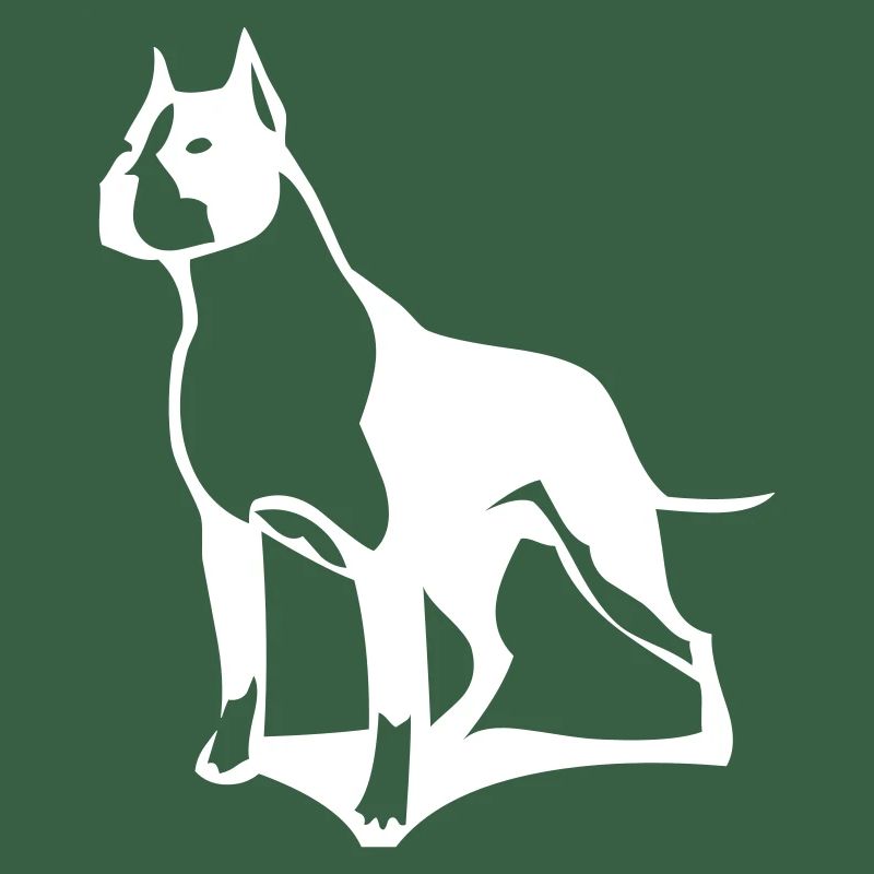 Ein Pitbull, der sein Territorium schützt