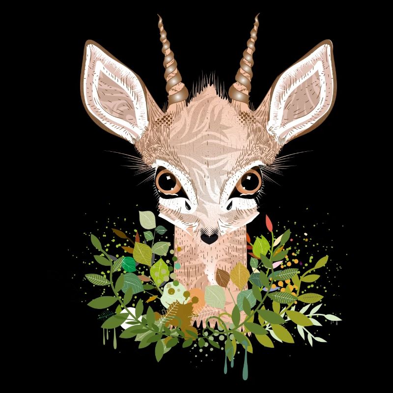 Dwarf antelope Dikdik with big eyes