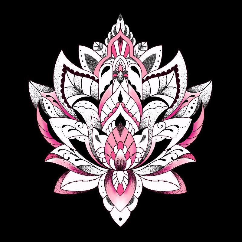 lotus mandala couleur rose