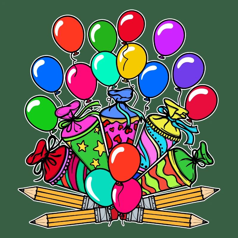 Ouverture de l’école ballon crayon sac d’école start