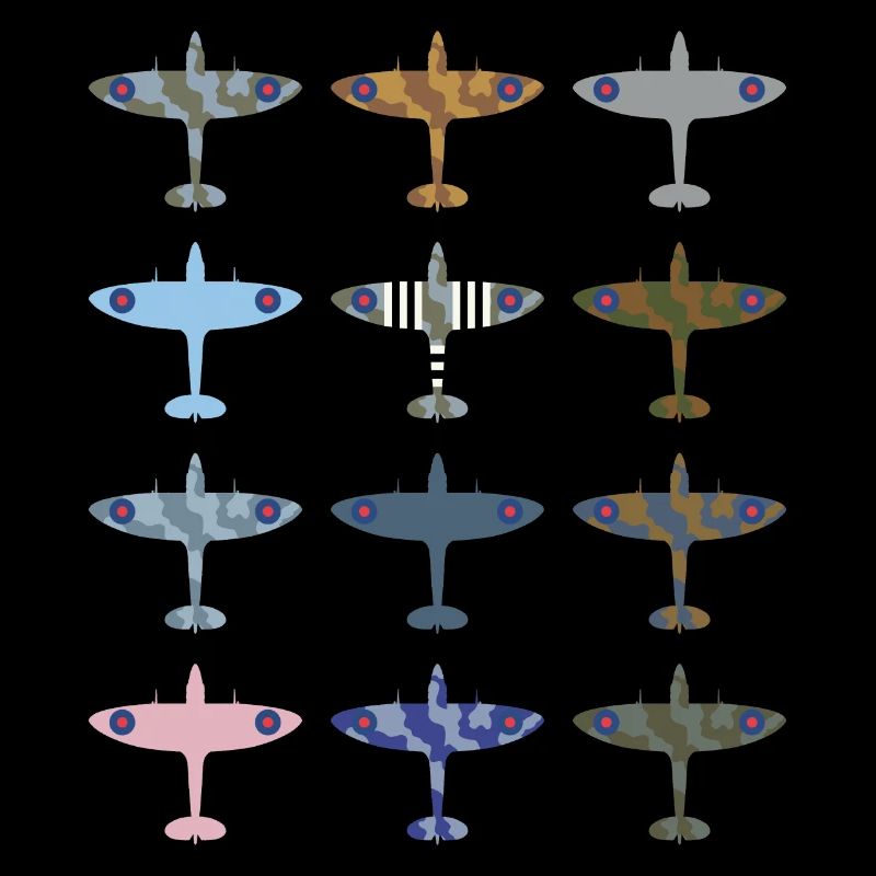Spitfire Kampfflugzeug / Tarnmuster