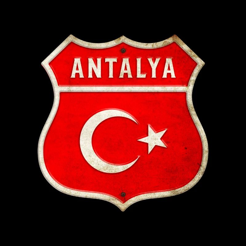 Emblème du drapeau Antalya Turquie