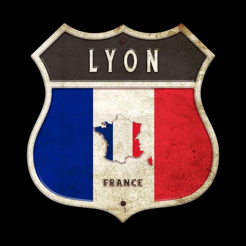 Lyon Frankreich Wappen Flaggen Design