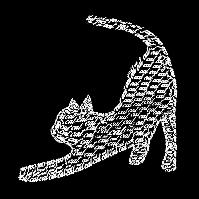 Schrift muster, gestreckte Katze, hell