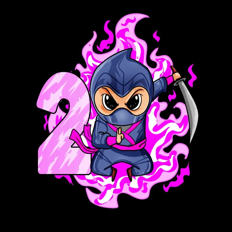 2. Geburtstag Mädchen 2 Jahre alt Ninja