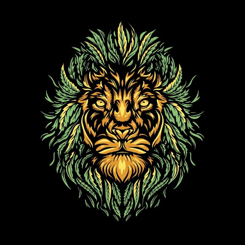 Leaf Lion Green Leaf Mask