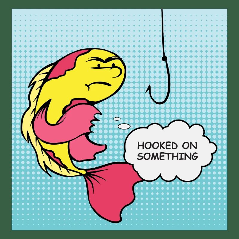 Pop Art Fish Hooked Humor