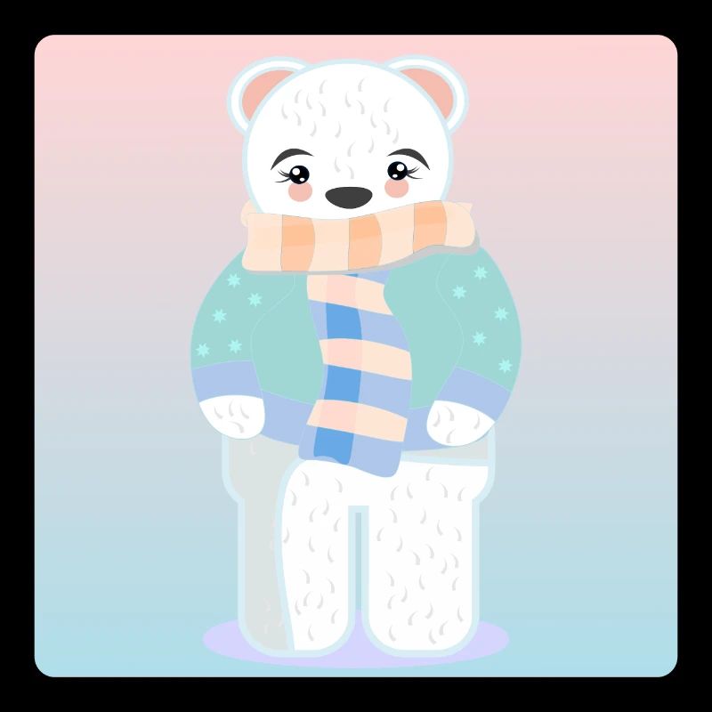 Niedlicher Eisbär WINTERKLEIDUNG