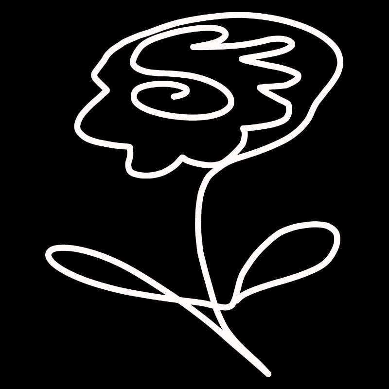Fleur blanche Fleur blanche One Line Art fleur blanche