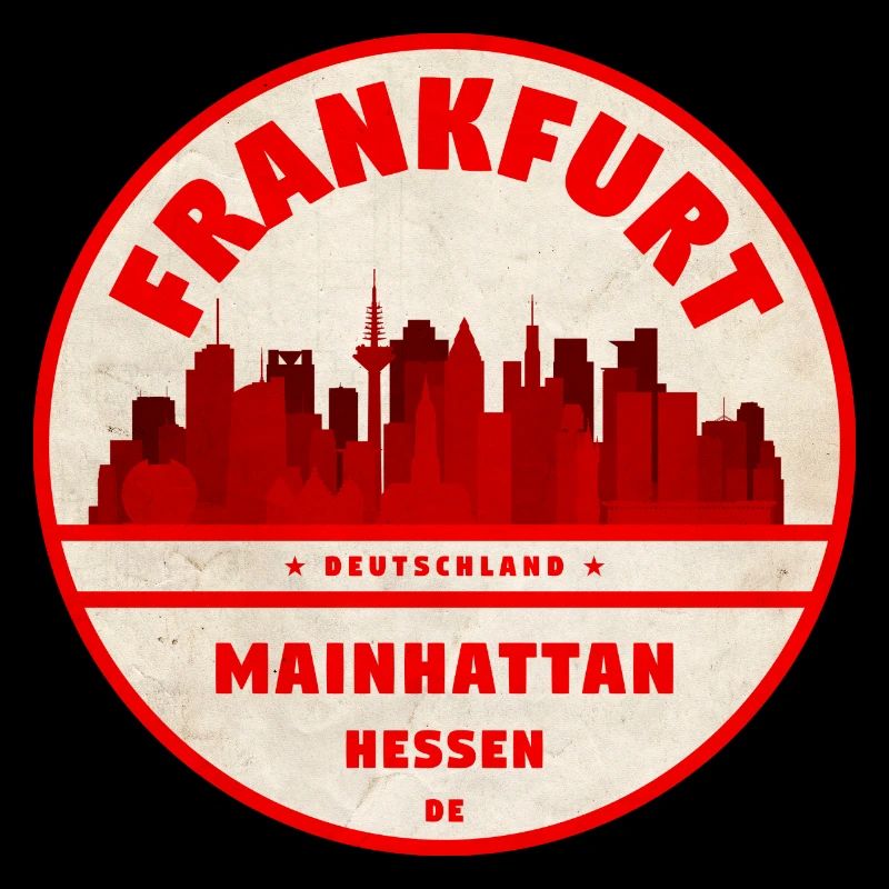 Mainhattan Skyline Imprimé rétro