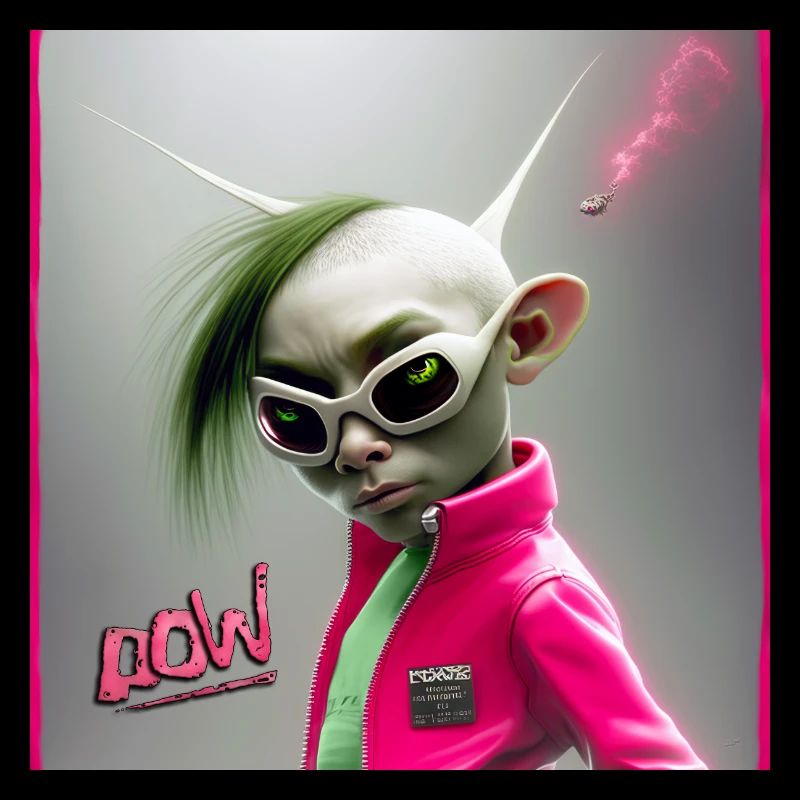 Punk Alien Neon Jacket - Punky alien 01