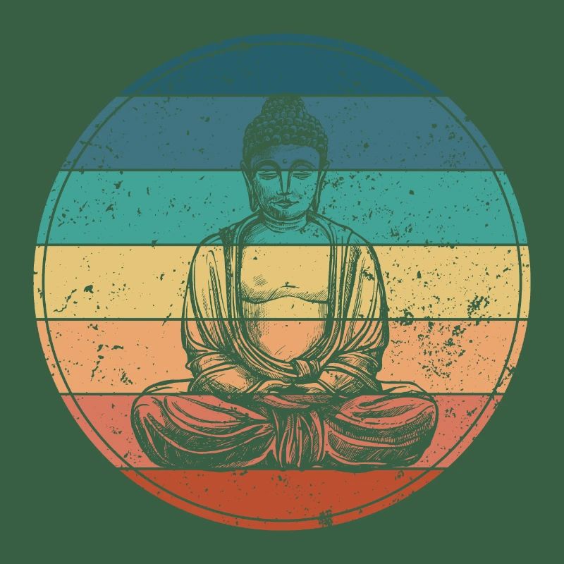 Buddha in der Regenbogen-Meditation