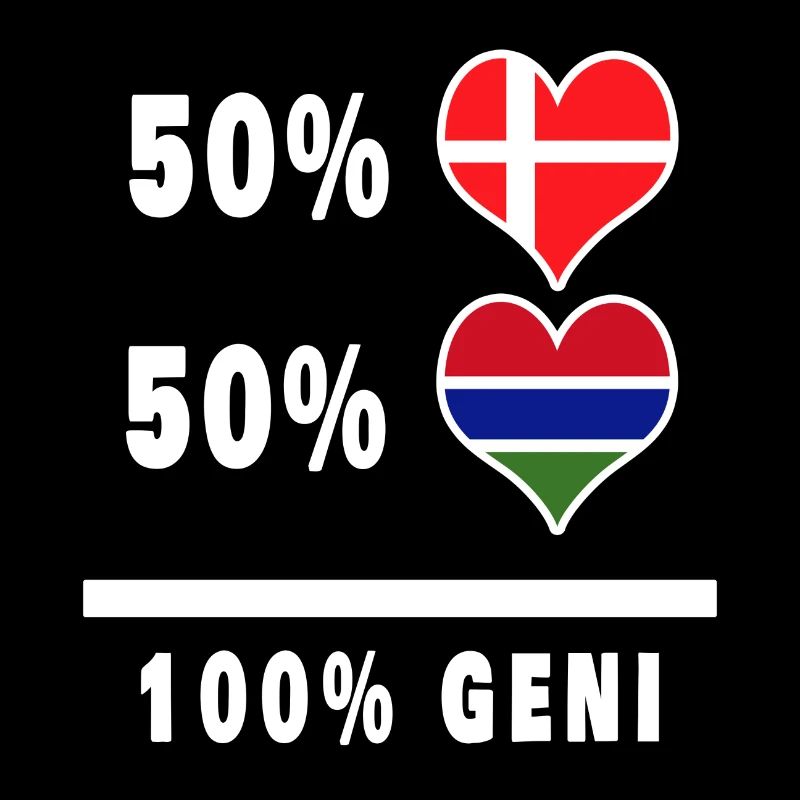 La Gambie et le Danemark 100% drapeau de génie