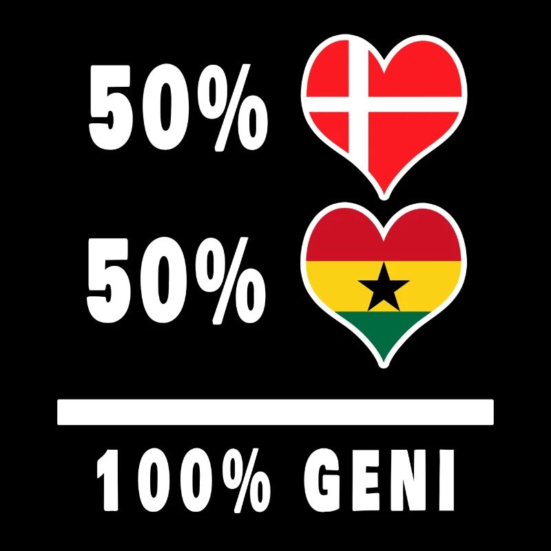 Ghana and Denmark 100% genius flag