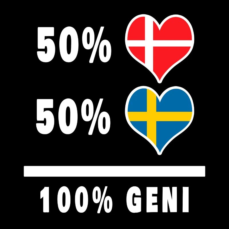 Drapeau 100% génie de la Suède et du Danemark