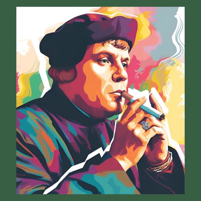 Martin Luther Rauchend