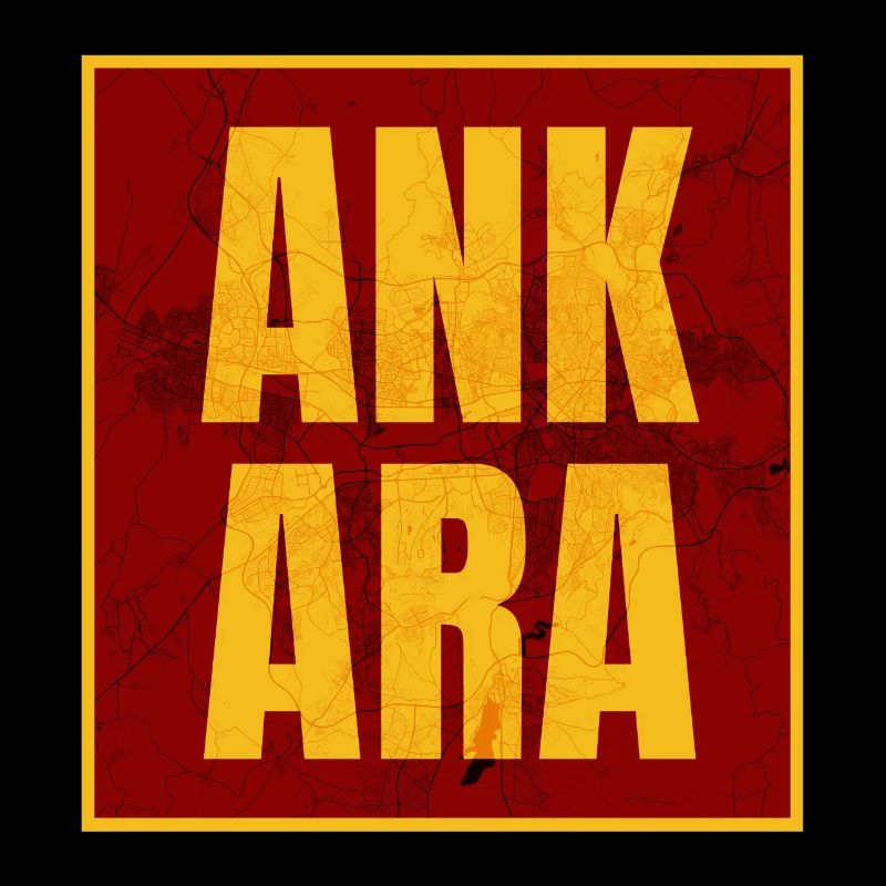 Ankara Capital Letters Yellow Red