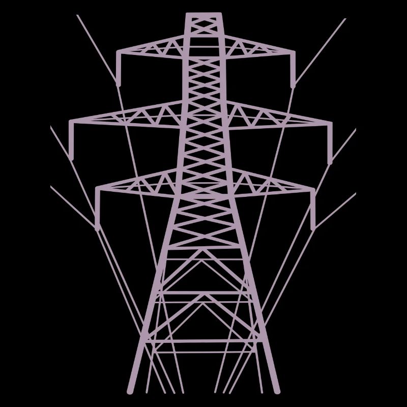 Silhouette de poteau électrique blanc