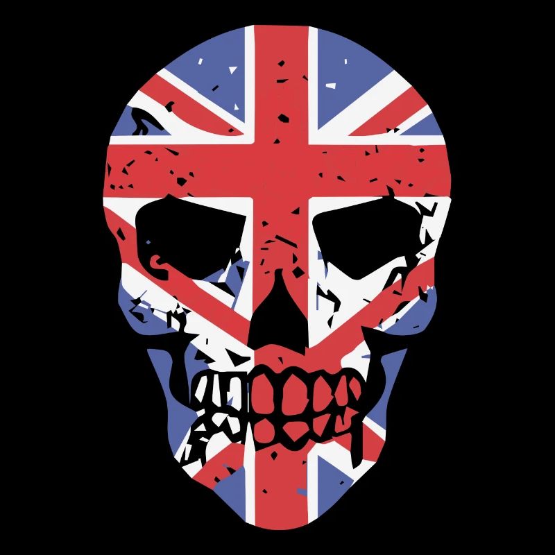 Skull with Union Jack Overlay