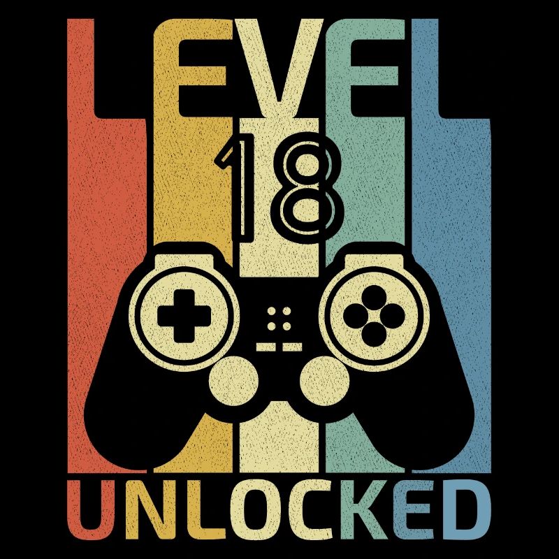 Level 18 freigeschaltet 18. Videospieler-Geburtstagskind