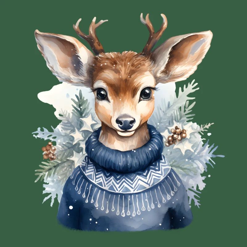 Rentier Winterpullover