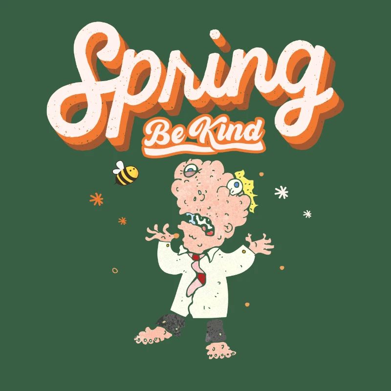 Funny spring decoration with bee
