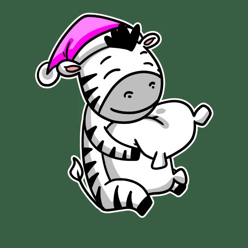 Zebra Tired Sleeping Sleeping Girl