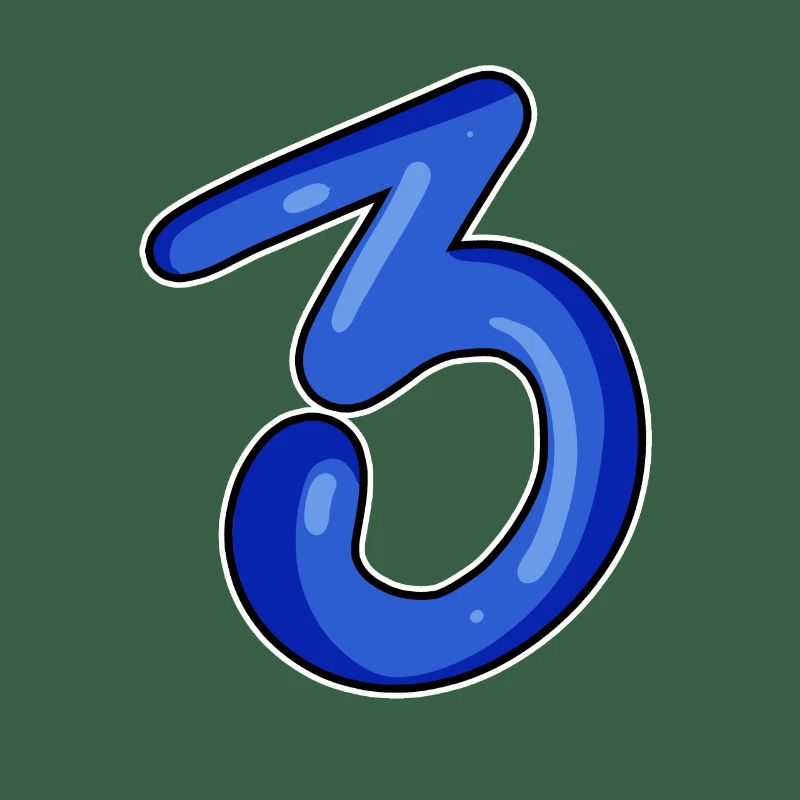 Three - 3 - Number 3 - Number 3